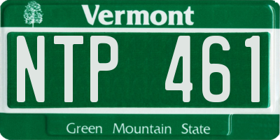 VT license plate NTP461