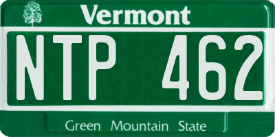 VT license plate NTP462