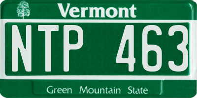 VT license plate NTP463
