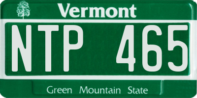 VT license plate NTP465