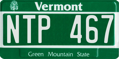 VT license plate NTP467