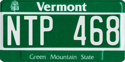 VT license plate NTP468
