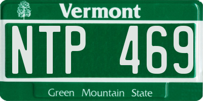 VT license plate NTP469