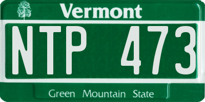 VT license plate NTP473
