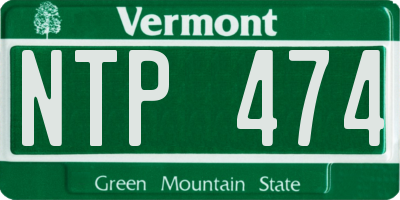VT license plate NTP474