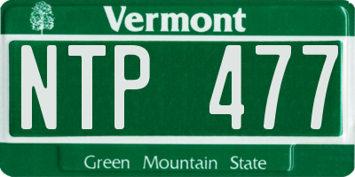 VT license plate NTP477
