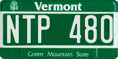 VT license plate NTP480