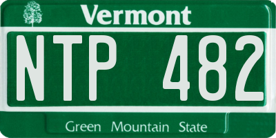 VT license plate NTP482