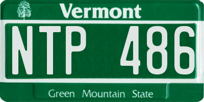 VT license plate NTP486