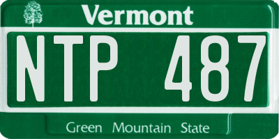 VT license plate NTP487