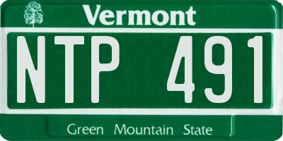 VT license plate NTP491