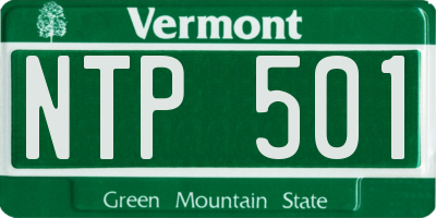VT license plate NTP501