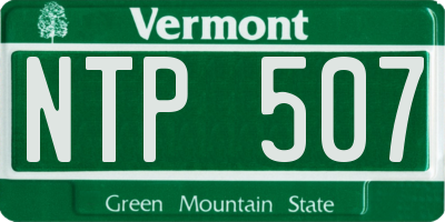 VT license plate NTP507