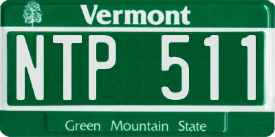 VT license plate NTP511