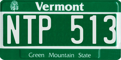 VT license plate NTP513