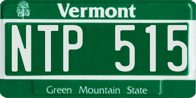 VT license plate NTP515