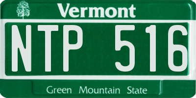 VT license plate NTP516
