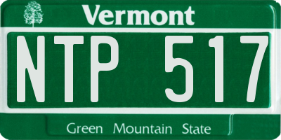 VT license plate NTP517