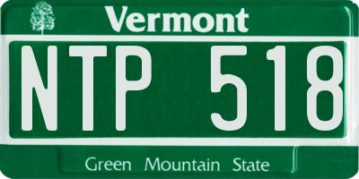 VT license plate NTP518