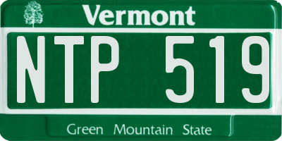 VT license plate NTP519