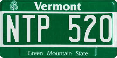 VT license plate NTP520