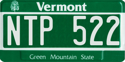 VT license plate NTP522
