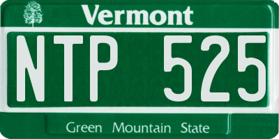 VT license plate NTP525