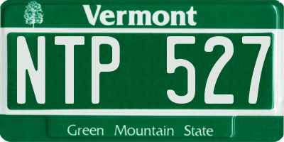 VT license plate NTP527