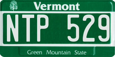 VT license plate NTP529