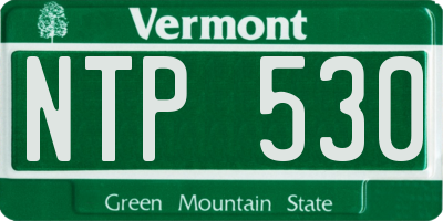 VT license plate NTP530