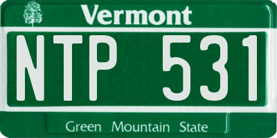 VT license plate NTP531