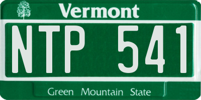 VT license plate NTP541