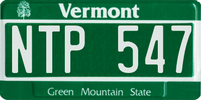 VT license plate NTP547