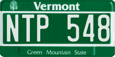 VT license plate NTP548