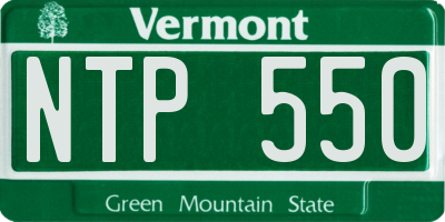 VT license plate NTP550
