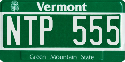 VT license plate NTP555