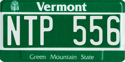 VT license plate NTP556