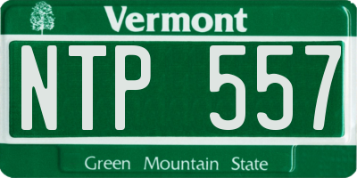 VT license plate NTP557