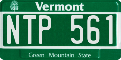 VT license plate NTP561