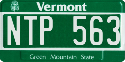 VT license plate NTP563