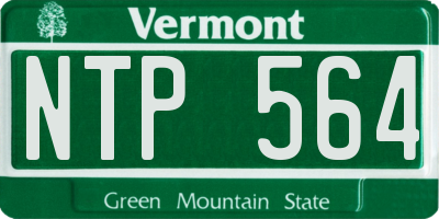 VT license plate NTP564