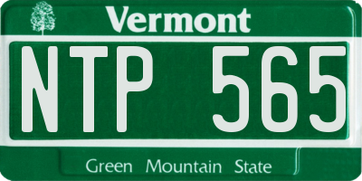 VT license plate NTP565