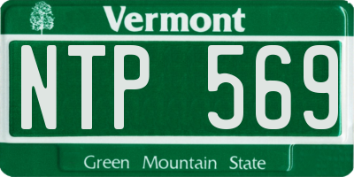 VT license plate NTP569