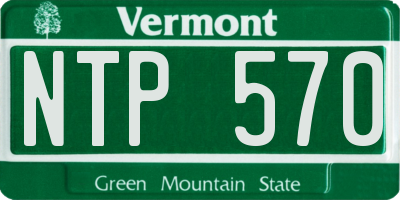 VT license plate NTP570
