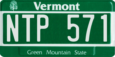 VT license plate NTP571