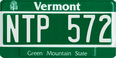 VT license plate NTP572
