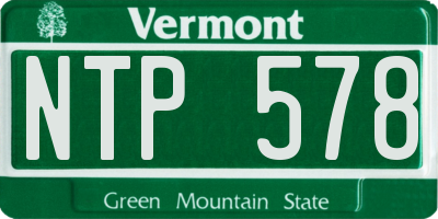 VT license plate NTP578