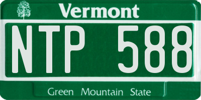 VT license plate NTP588