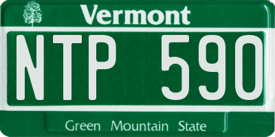 VT license plate NTP590