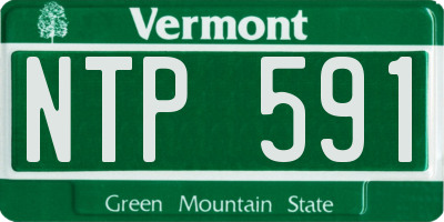 VT license plate NTP591